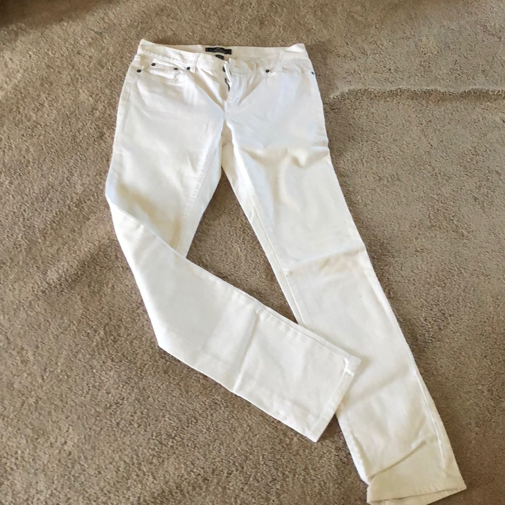 Straight leg white jeans